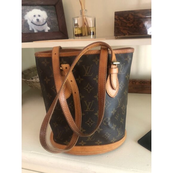 Vintage LOUIS VUITTON LV Monogram Petit Bucket Bag - Picture 6 of 15